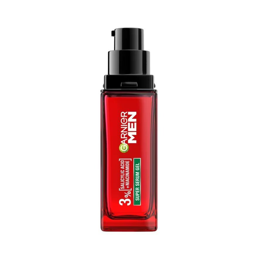 

Garnier Men Acnofight Super Serum Gel 30 мл. เซรั่มบำรุงผิวหน้า สิว ผู้ชาย, Red