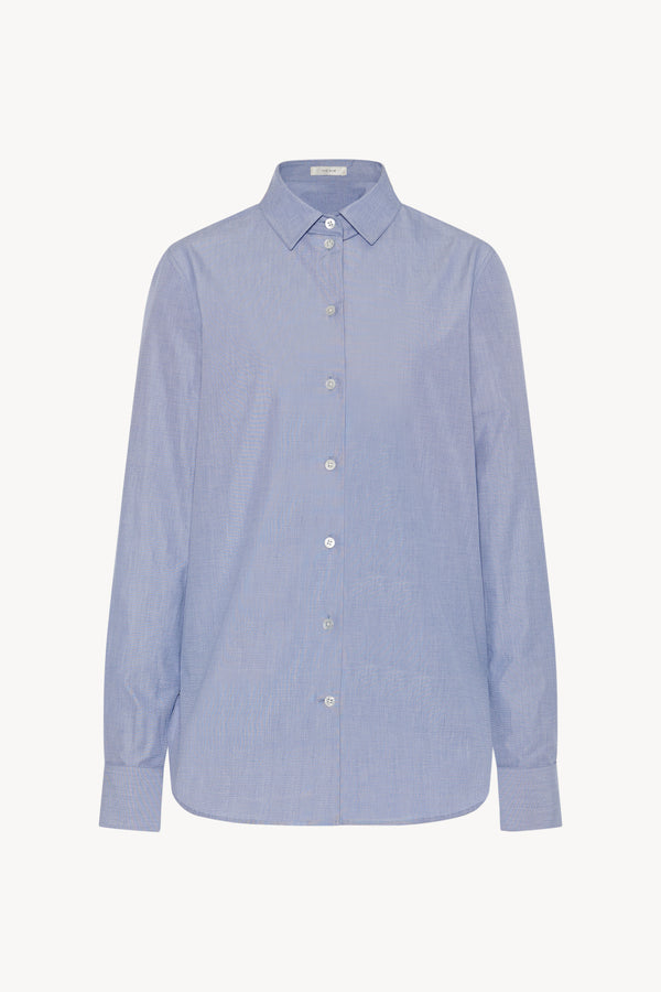 

Рубашка Metis из хлопка The Row, синий