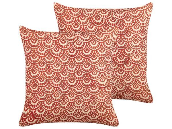 

Декоративная подушка Beliani RHUS 2 шт, 45x45x45 см цвет creme/rot/weiß