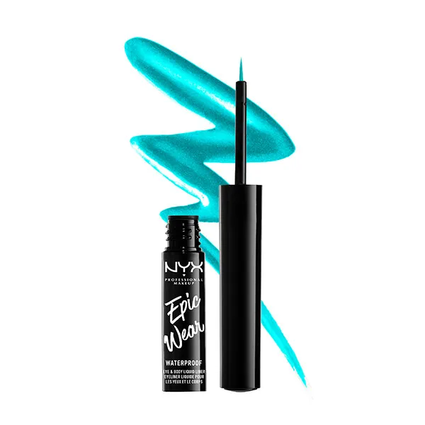 

Подводка для глаз с металлическим финишем Epic Wear Metallic Liquid Liner Brown Me Nyx Professional Make Up, цвет teal metallic