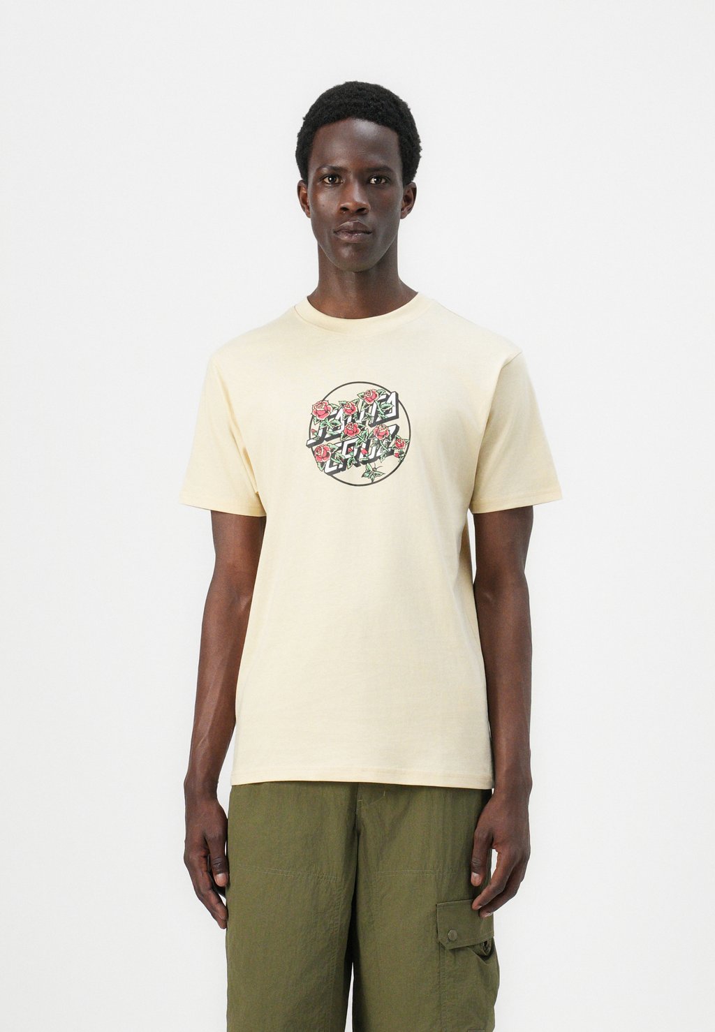 

Футболка с принтом FLASH STACKED DOT FRONT TEE UNISEX Santa Cruz, бежевый