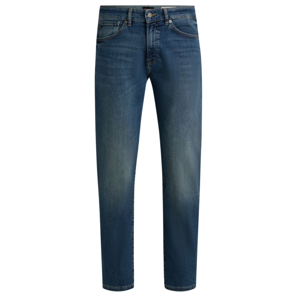 

Джинсы Maine Regular Fit из синего суперэластичного денима BOSS