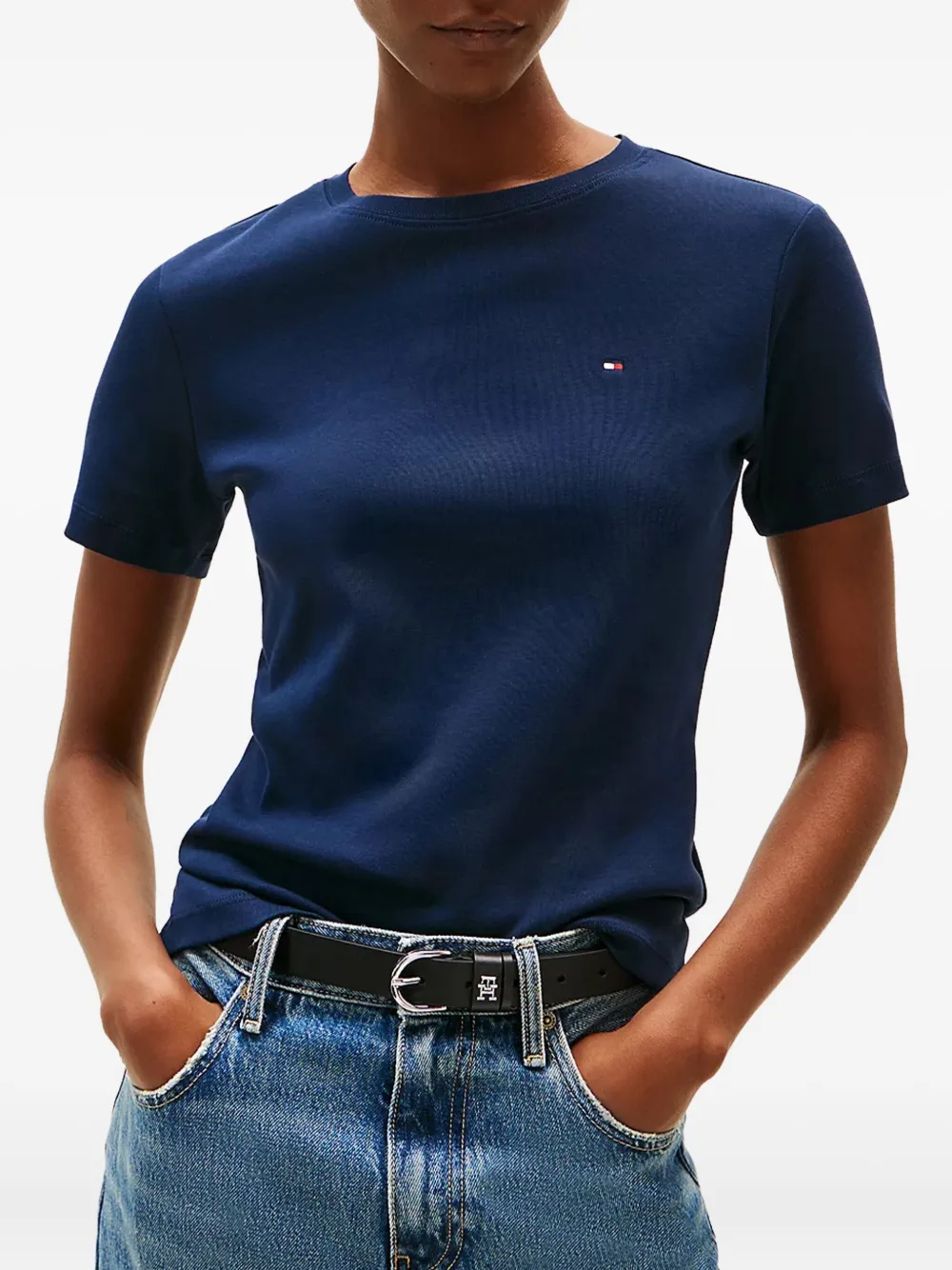 

Футболка с вышитым логотипом Tommy Hilfiger, синий