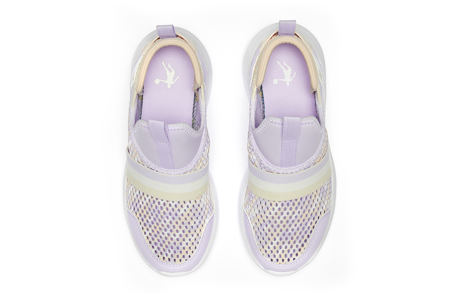 Детские кроссовки Low Top Беговые Фиолетовый Розовый QIAODAN, Светло-фиолетовый — фото 3