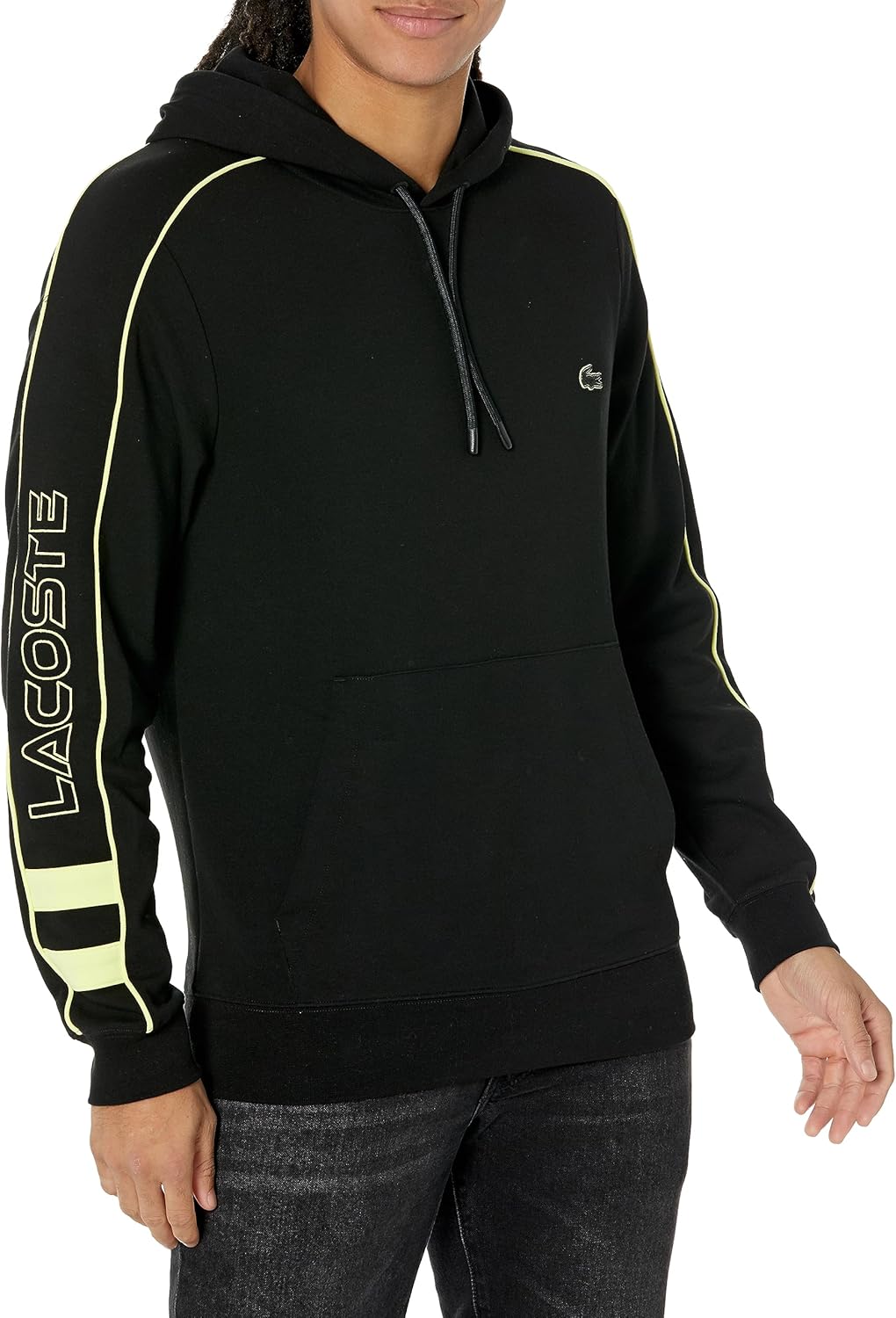 

Толстовка Lacoste для мужчин с контрастными деталями, Black/Limeira