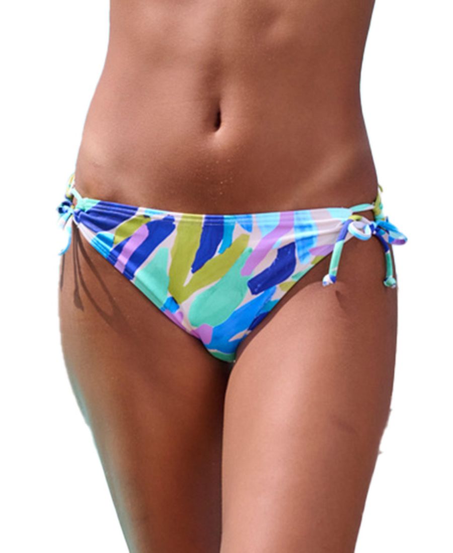 

Женские классические плавки-бикини с принтом мазки кисти LASCANA, Blue multi