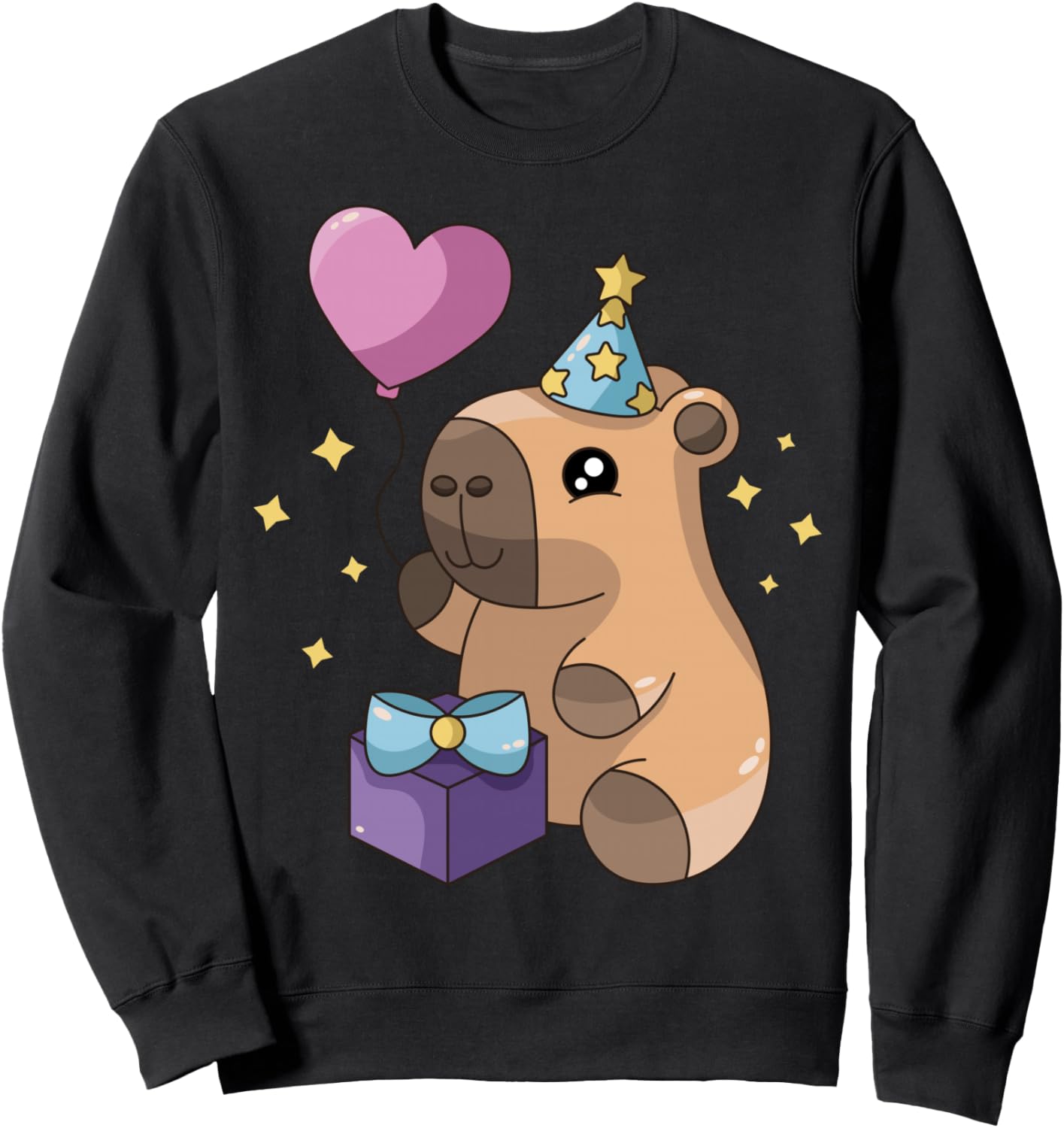 

Забавная шляпа с изображением капибары на день рождения, подарок для девочки или мальчика, милая шляпа с воздушным шариком, толстовка Carpincho Capybara Animals Boys Girls, черный