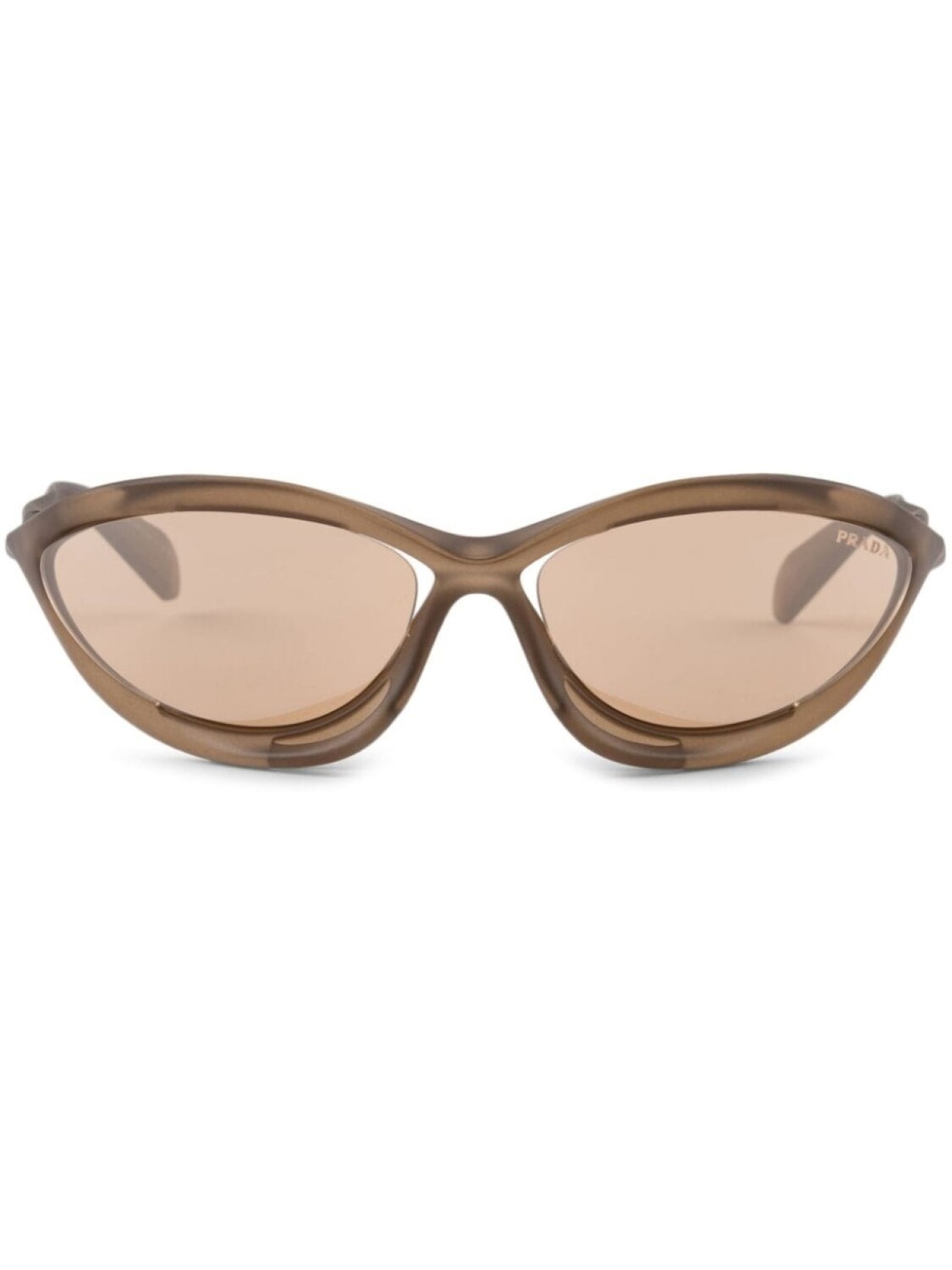 

Prada Eyewear солнцезащитные очки для подиума, коричневый