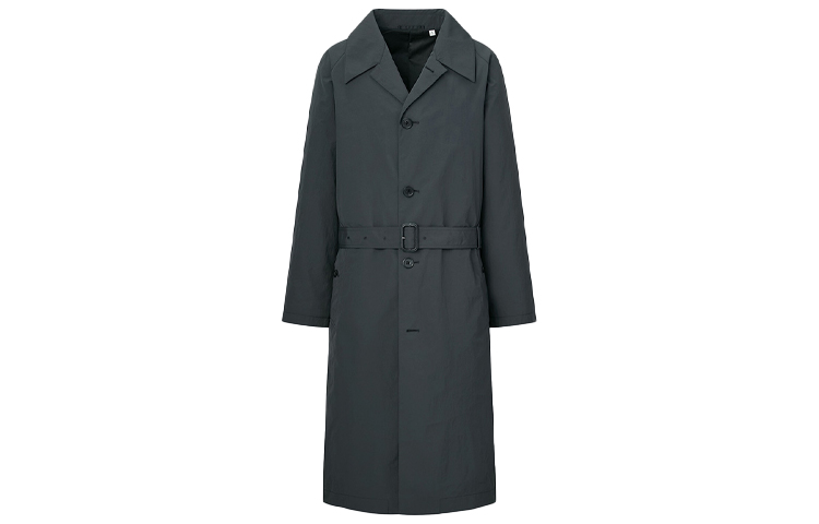 

UNIQLO Тренч мужской темно-серый, Dark Gray