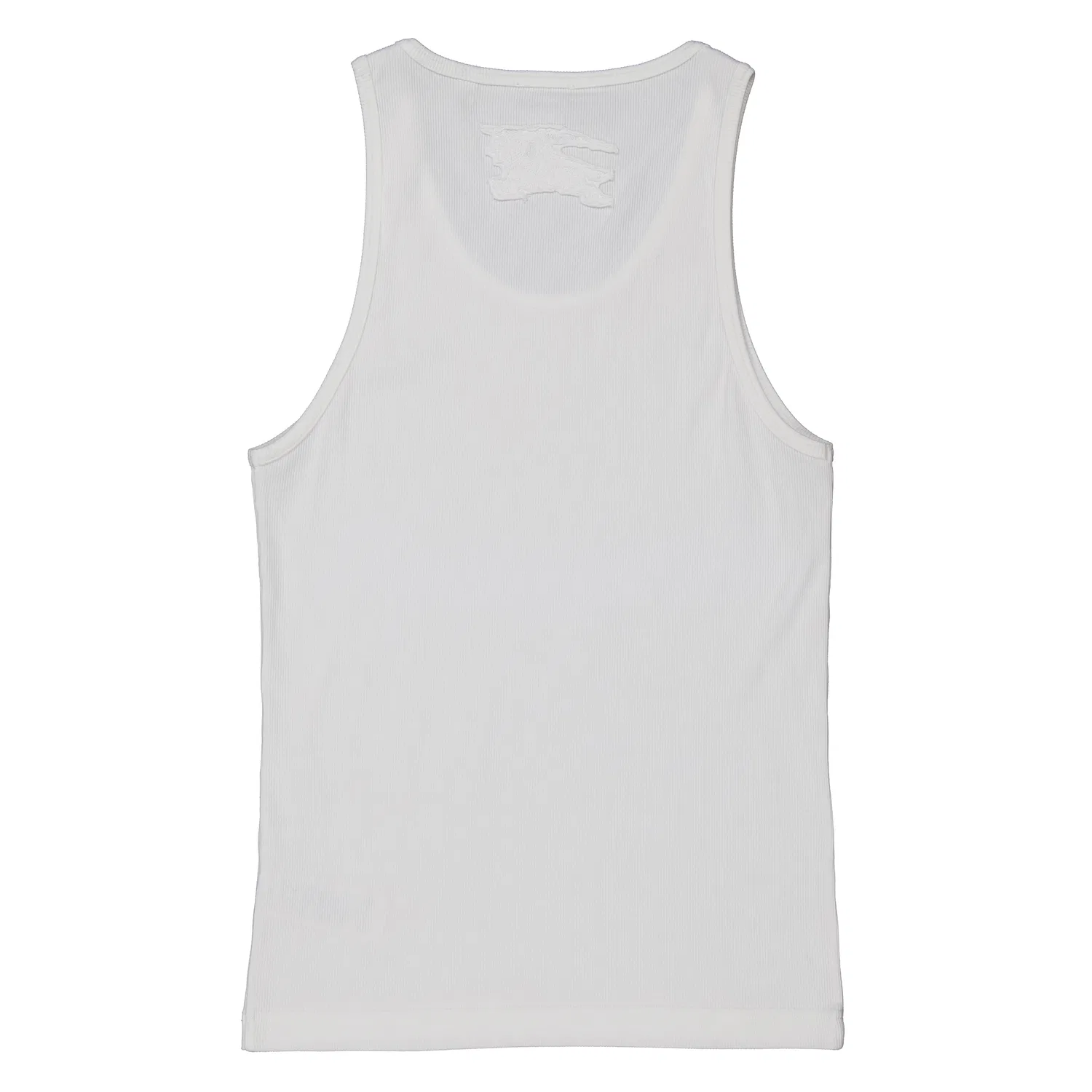 Мужская майка-борцовка из хлопка с эластаном Stretch Cotton Rib-Knit Tank Top Burberry, Salt — фото 3