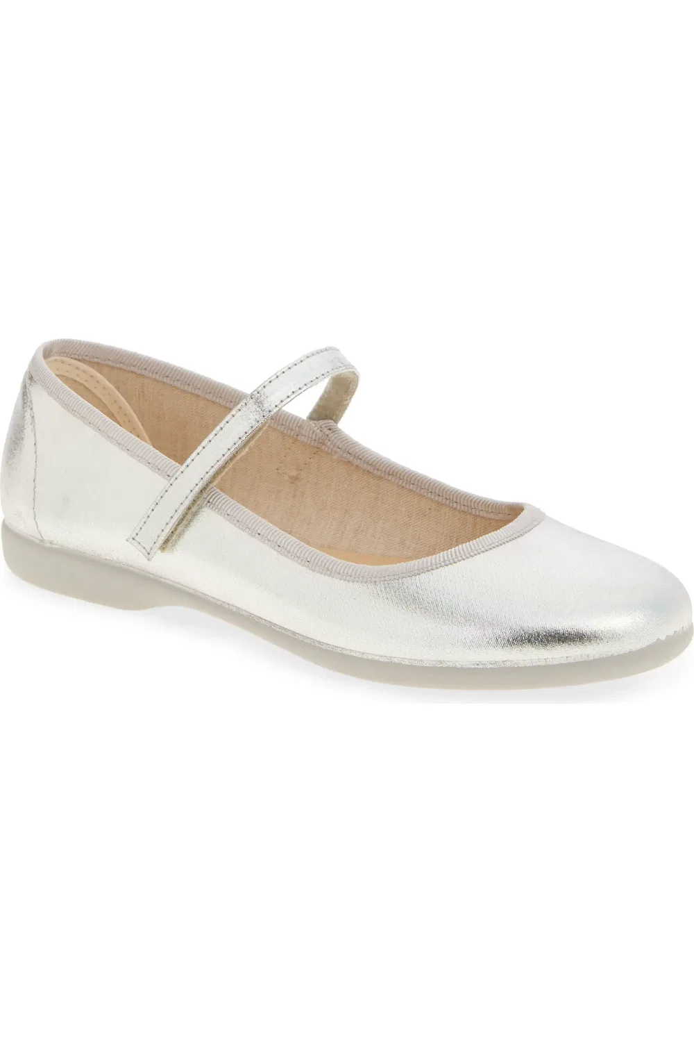 Детские туфли Мэри Джейн с металлическим верхом Mila CHILDRENCHIC, Silver