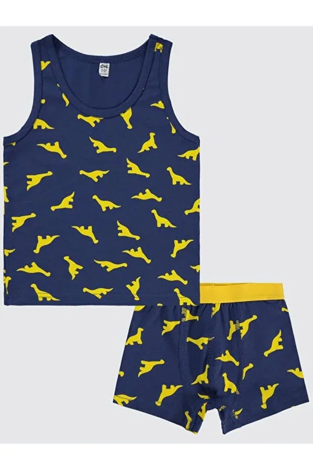 Детский комплект нижнего белья для мальчиков без рукавов Dinosaur underwear set Civil Boys, Hardal