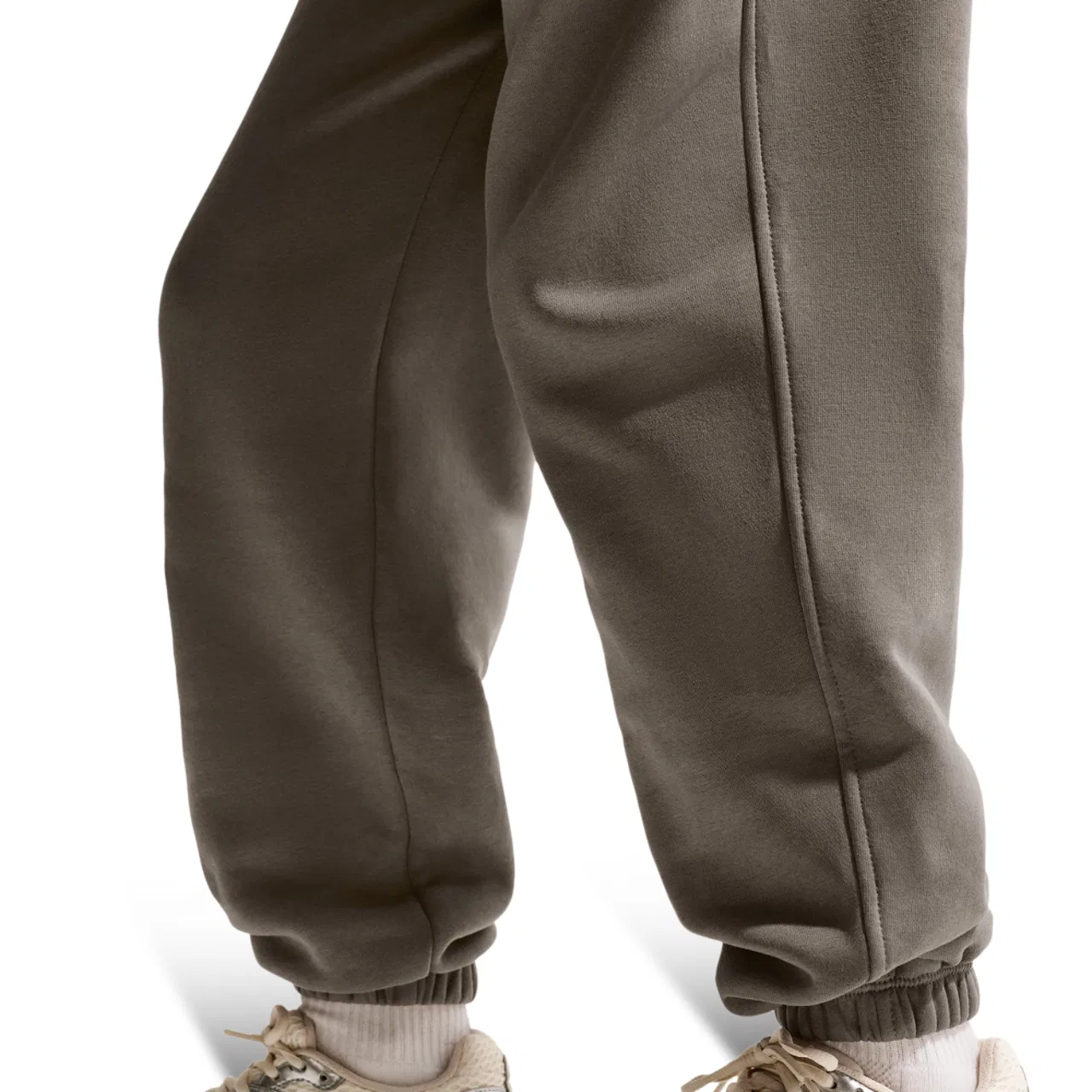 Детские спортивные штаны для мальчиков из футера Nike NSW Club Fleece Loose Pants, Cave Stone/White — фото 3