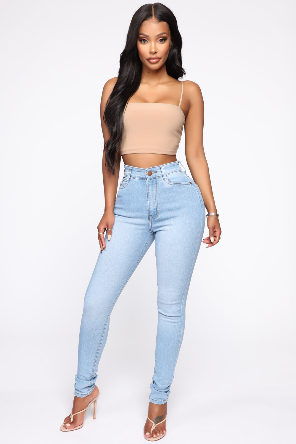 

Джинсы скинни Fashion Nova BOE35, синий