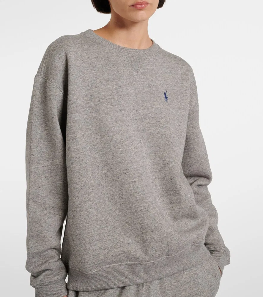 Толстовка из смесовой хлопковой ткани Polo Ralph Lauren, серый — фото 4