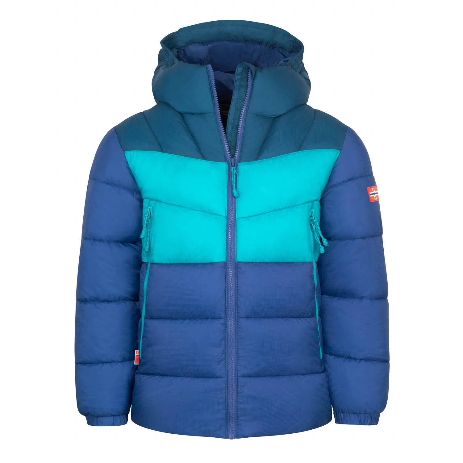 Детская куртка из рипстопа Kirkenes Trollkids, Turkisblau Indigoblau