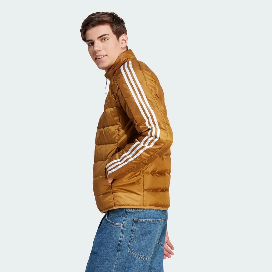 Куртка утепленная с принтом Sportswear Essentials 3-Stripes Light Down adidas, Бронзовый — фото 2