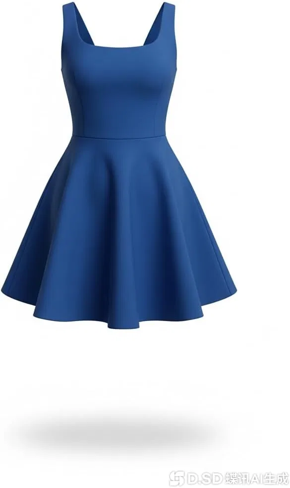 Женское коктейльное платье без рукавов с U-образным вырезом MX2601002, Royal Blue