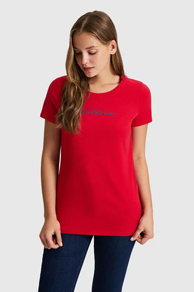 Женская футболка с коротким рукавом U.S. Polo Assn., Red