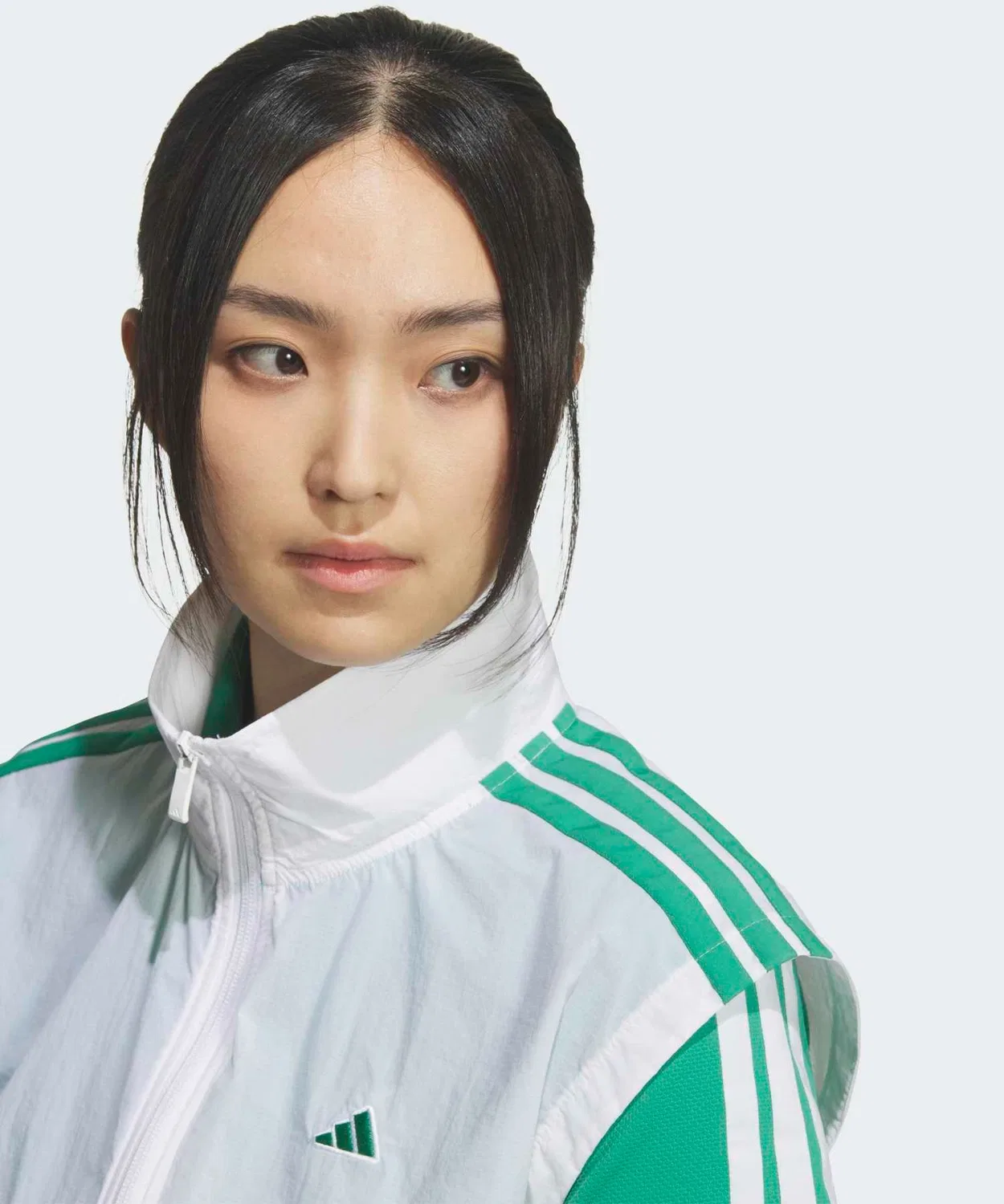 Женский жилет из рипстопа с принтом Three Stripes Woven Vest Adidas, Белый — фото 3