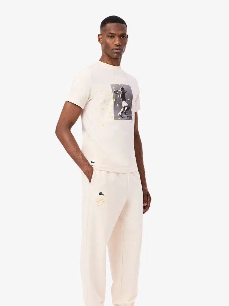 Спортивные брюки Novak Djokovic Trackpants LACOSTE, Ivory — фото 3
