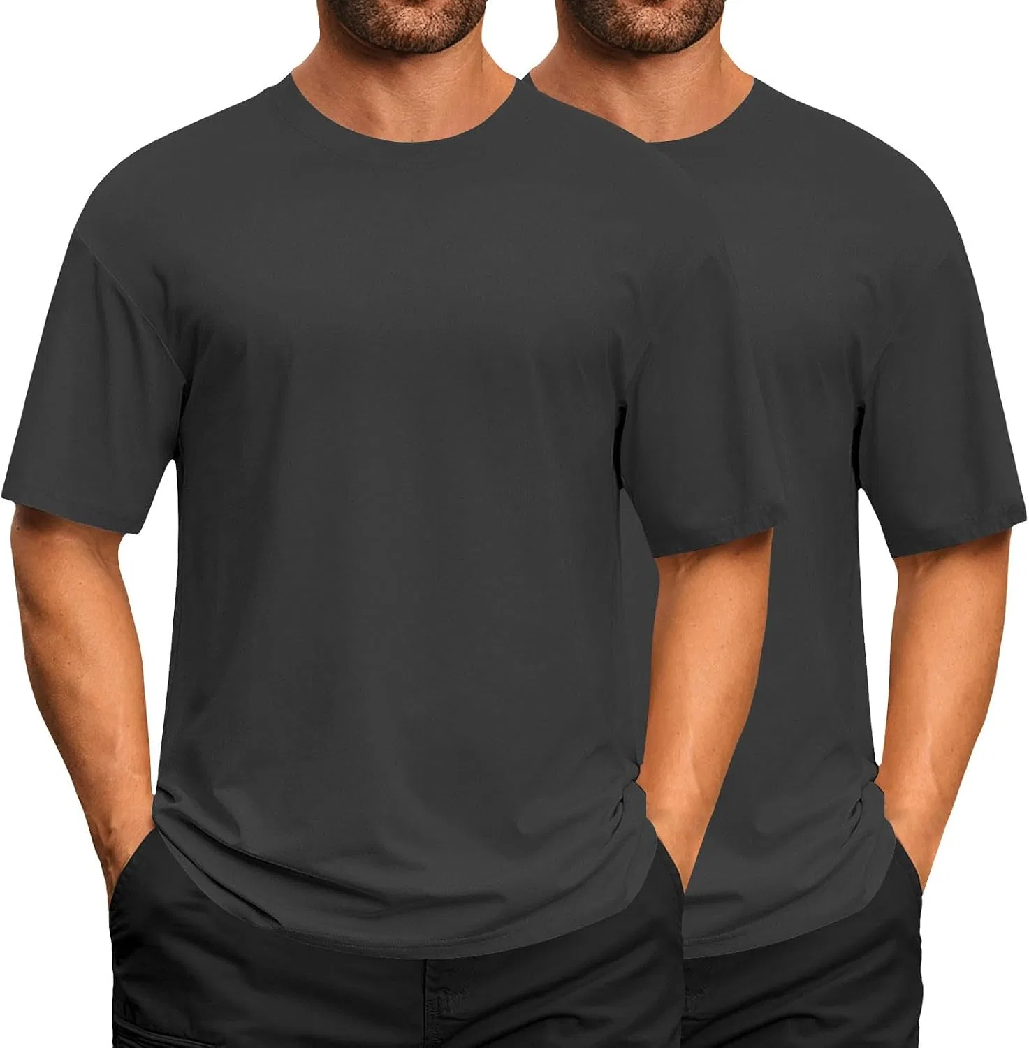Мужская футболка с коротким рукавом 2-pack Miyaomn, Dark Gray