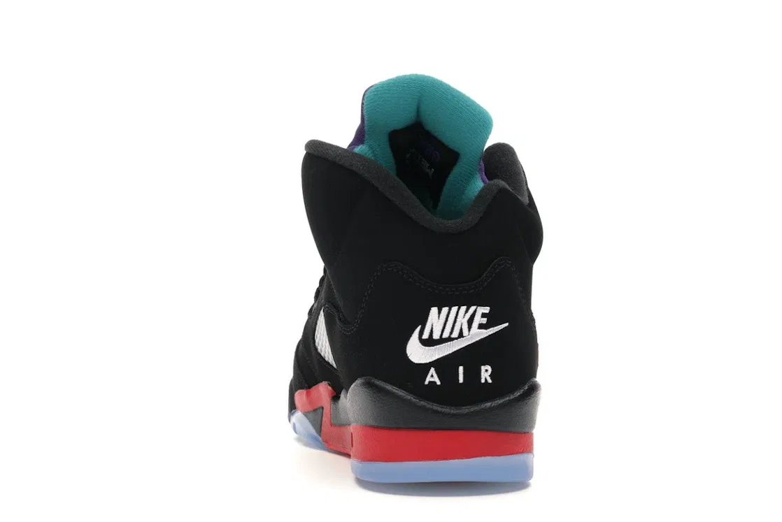 Детские кроссовки Lifestyle с принтом Jordan 5 Retro Top 3 Jordan, Black/Fire Red-Grape Ice-New Emerald — фото 4
