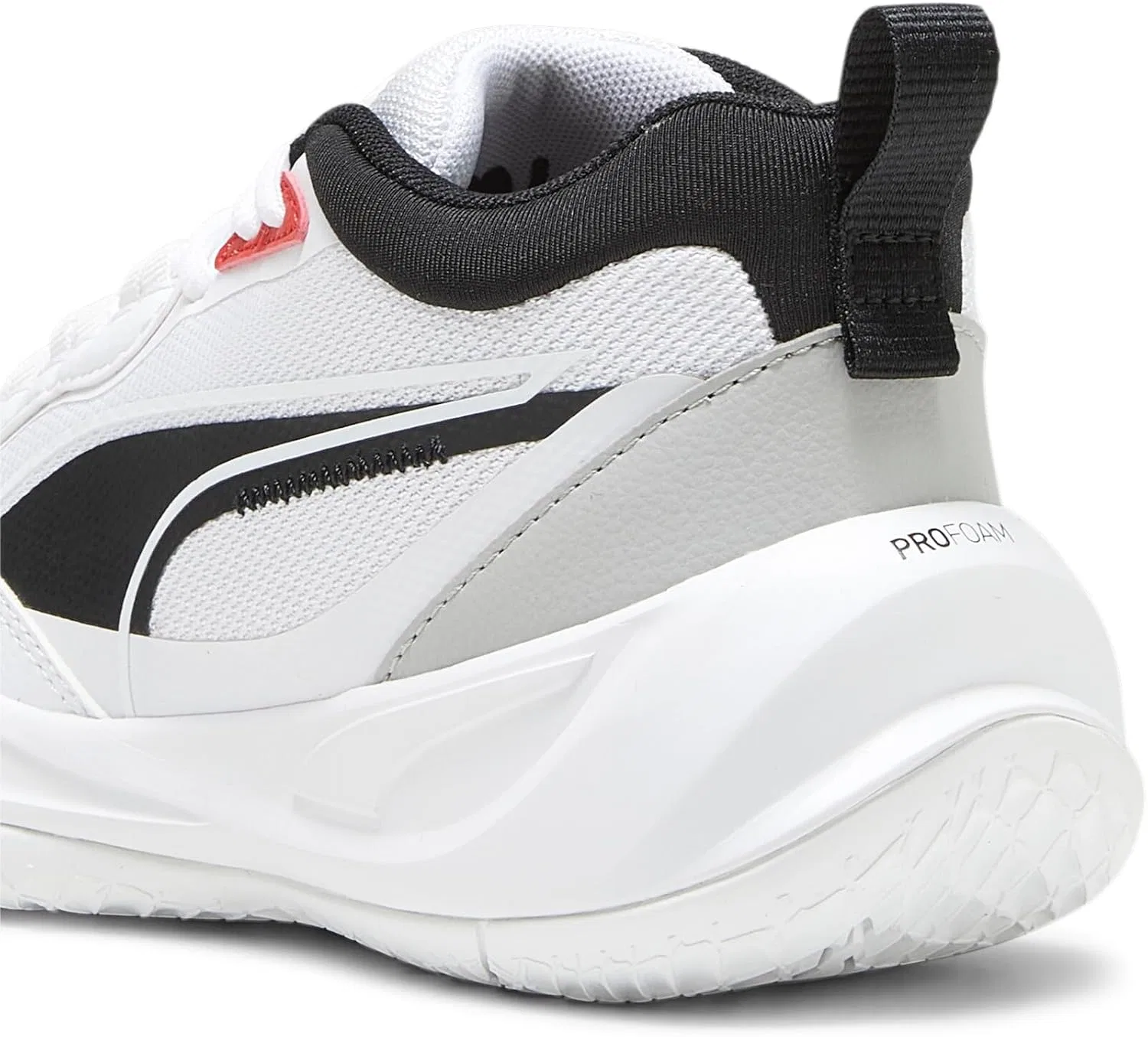 Детские кроссовки для мальчиков Playmaker Pro Plus PUMA, Ash Gray All Time Red-Puma Black — фото 2