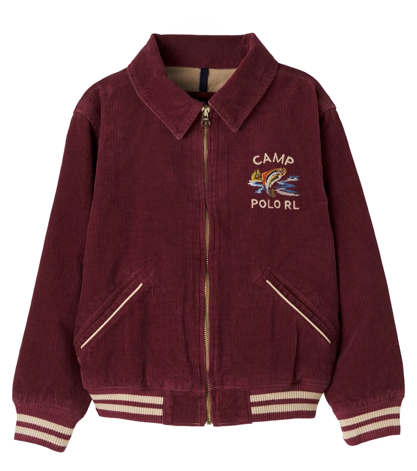 Легкая куртка из вельвета Polo Ralph Lauren Kids, бордовый