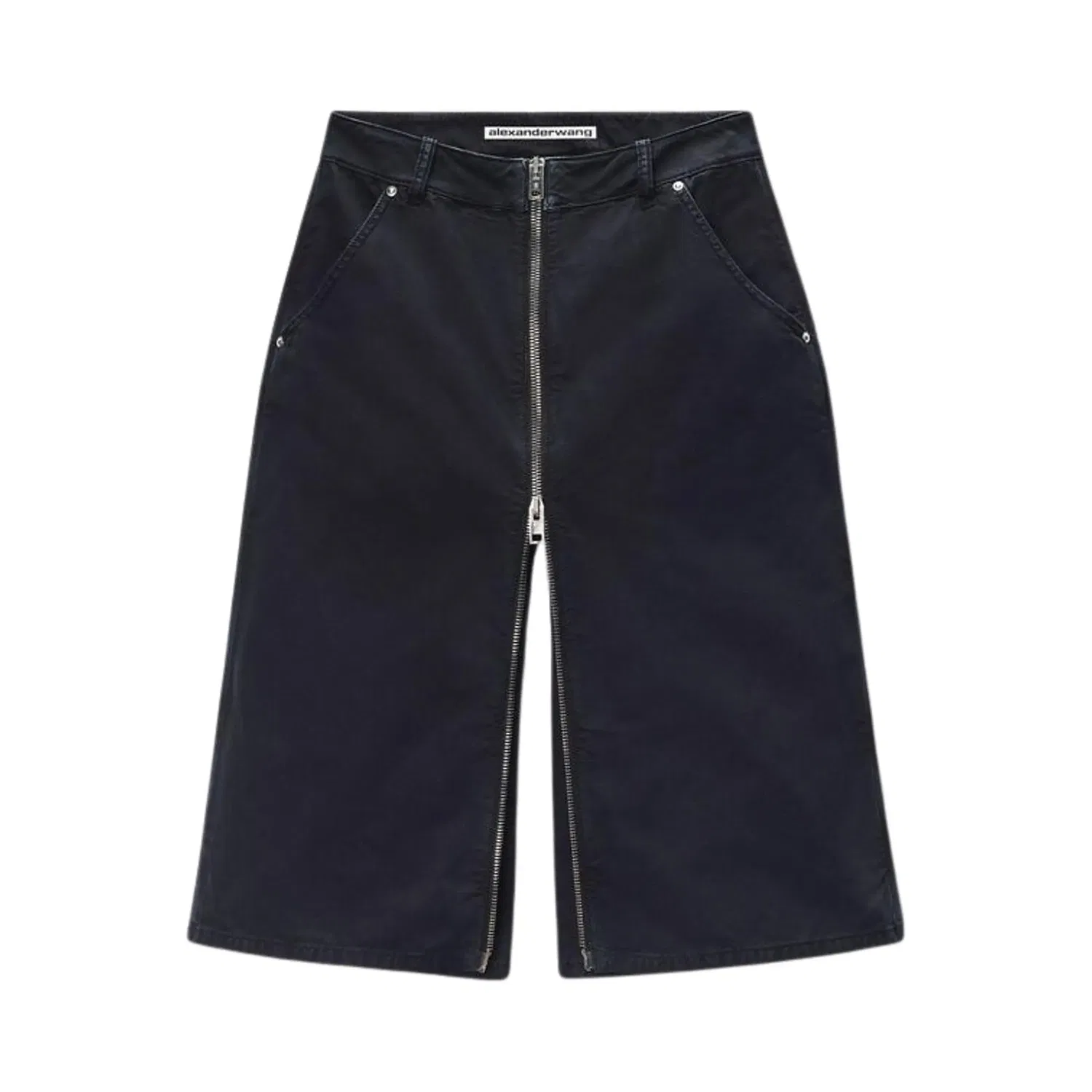 Спортивная юбка Alexander Wang Zipper And Workwear Details Mid-Rise Midi, черный