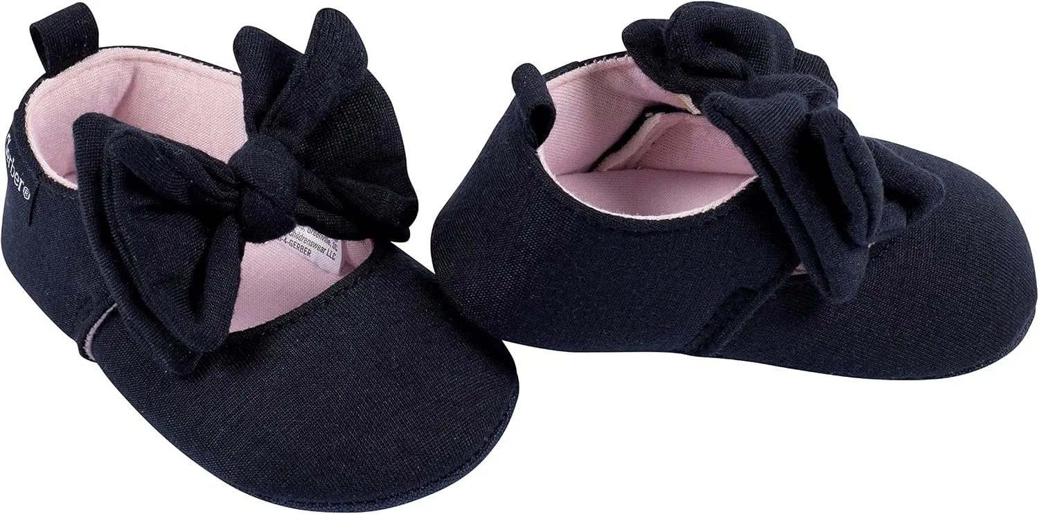 Детские туфли Мэри Джейн для девочек Gerber, Black Bow — фото 3