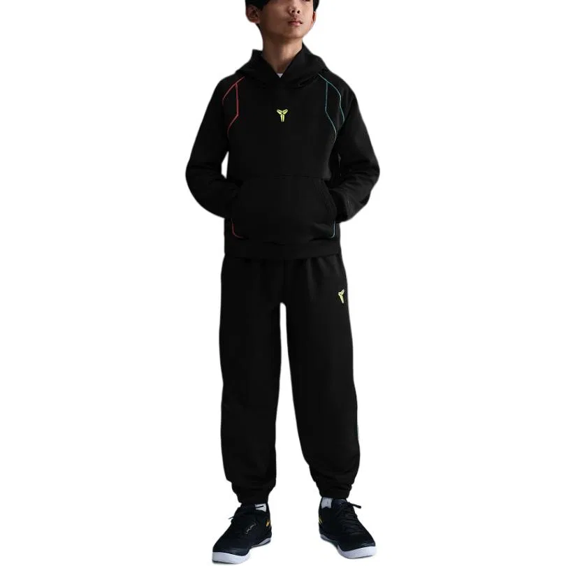 Детский свитшот Nike Therma FIT, Black/Volt