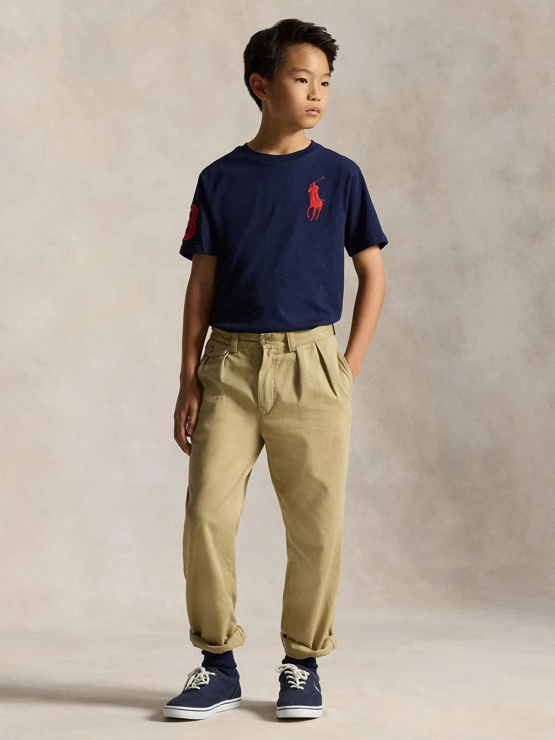 Футболка с вышивкой Big Pony Polo Ralph Lauren, синий — фото 2