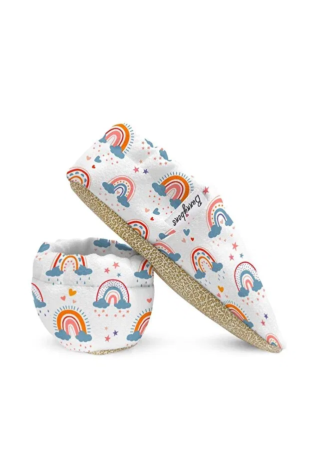 Детские для новорожденных пинетки без каблука Rainbow Bunnybons, Rainbow