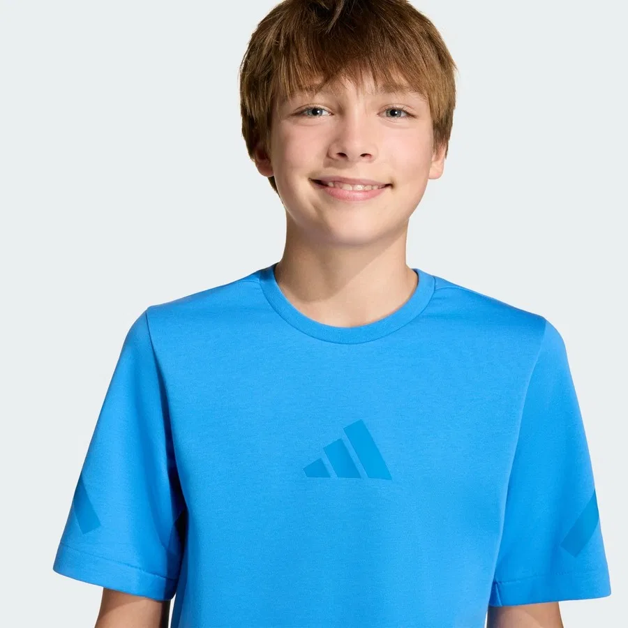Детская футболка с принтом Z.N.E. Tee Kids adidas, Синий — фото 4