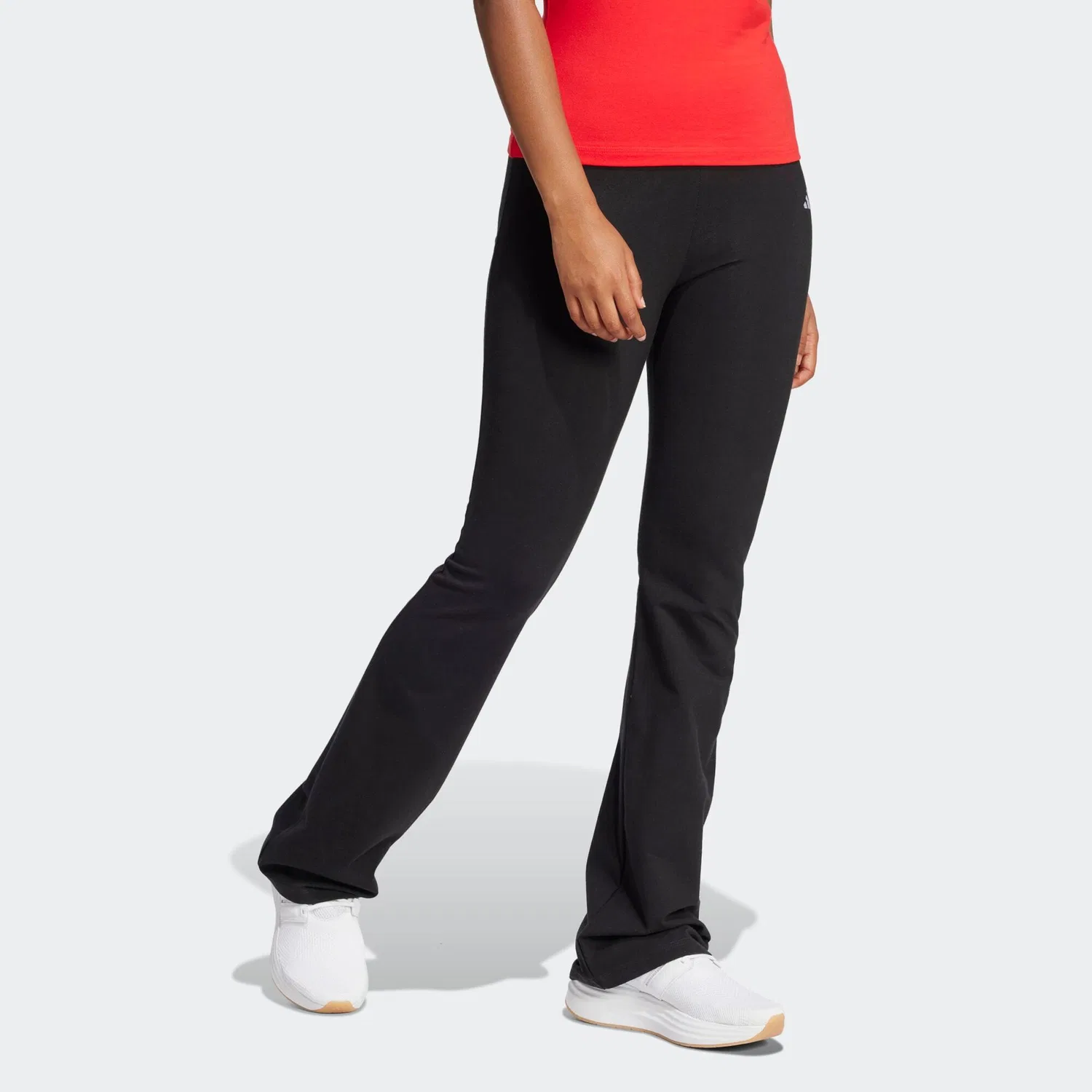 Женские леггинсы с расклешенной штаниной Adidas, Schwarz — фото 2