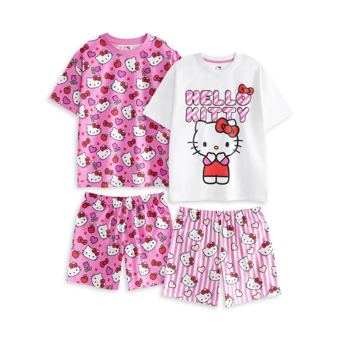 Детский комплект с коротким рукавом и короткими штанинами Hello Kitty, Pink