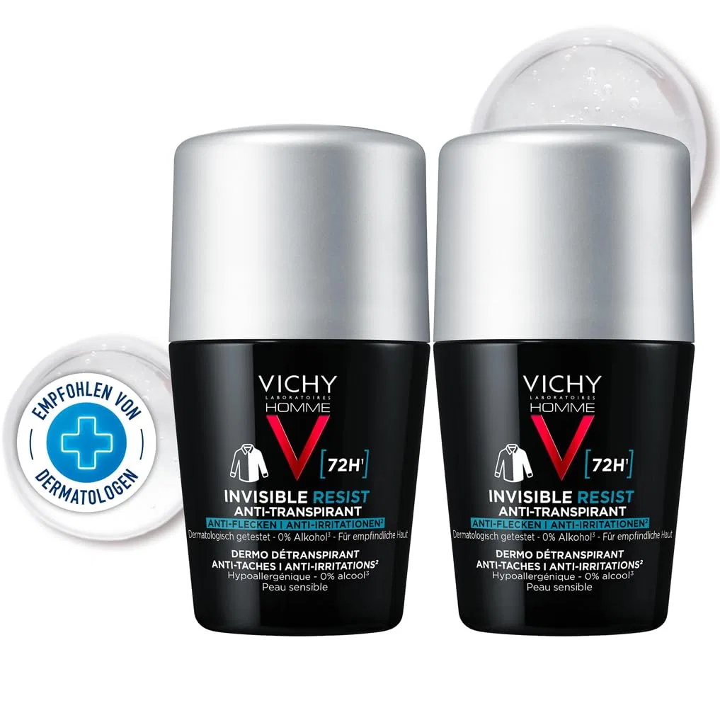 Дезодорант-антиперспирант роликовый VICHY, 2 x 50 мл, Unscented