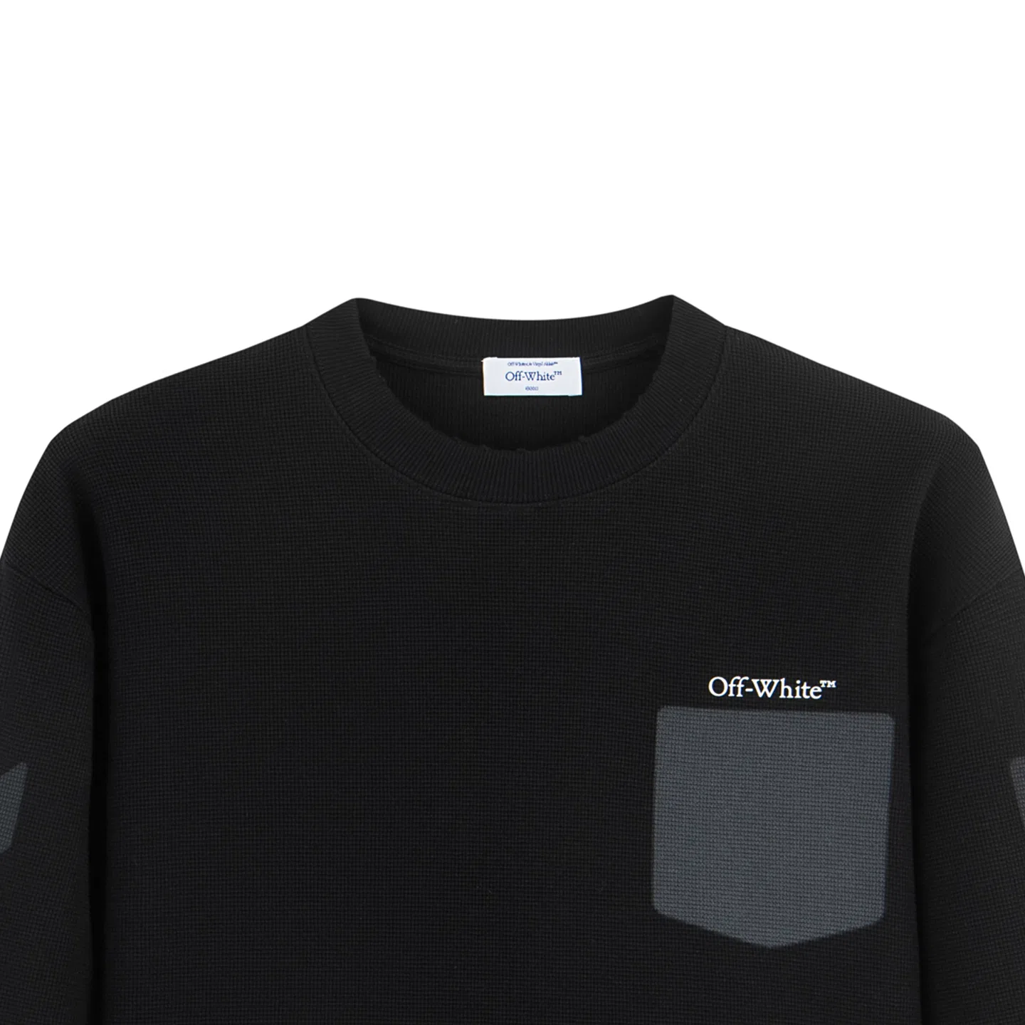 Детский свитшот с круглым вырезом OFF-WHITE, Черный — фото 4