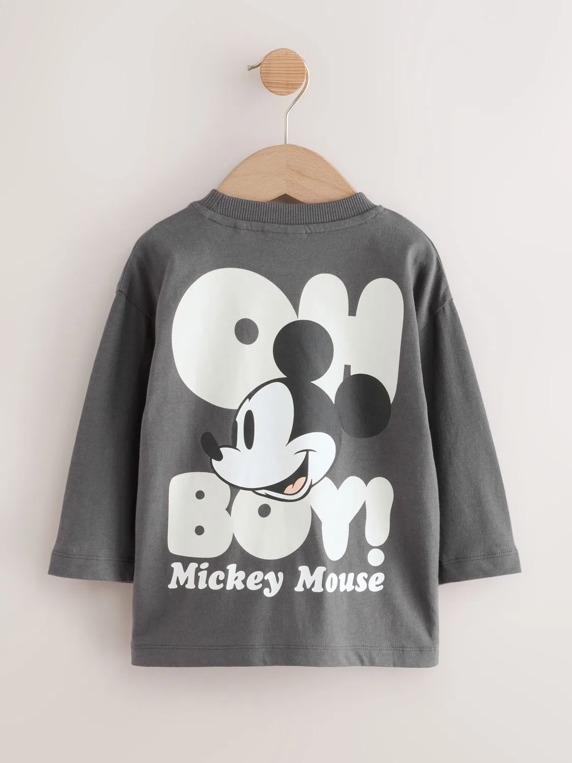 Футболка с длинным рукавом Mickey Mouse Next, угольно-серый — фото 2