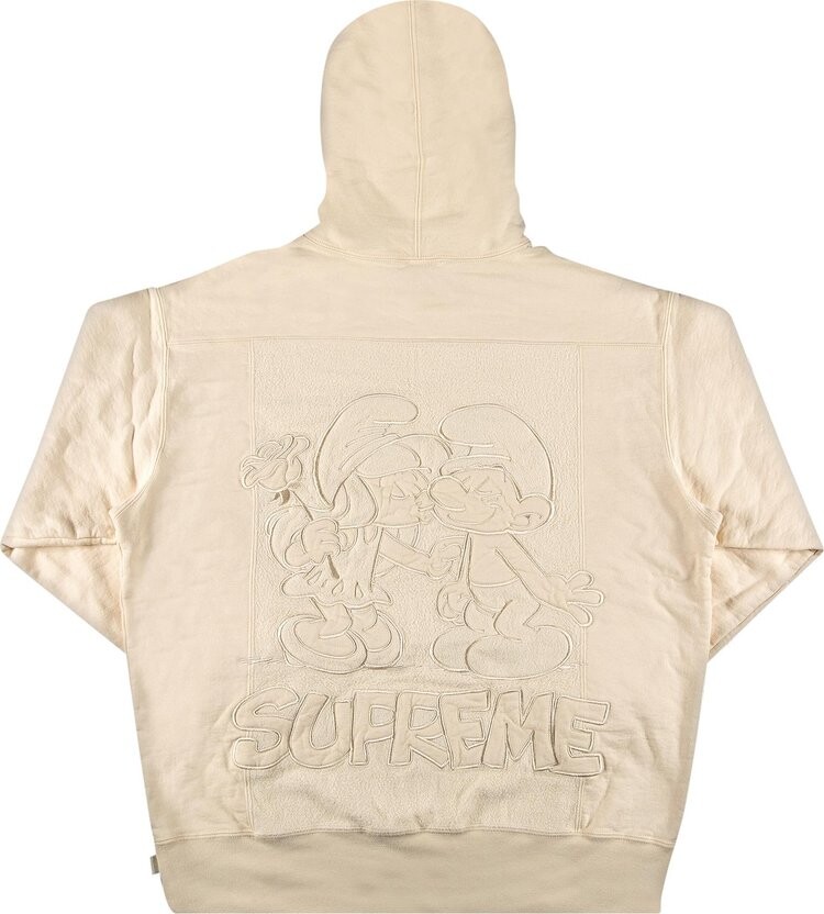 Толстовка Supreme x Smurfs Hooded Sweatshirt 'Natural', загар — фото 3