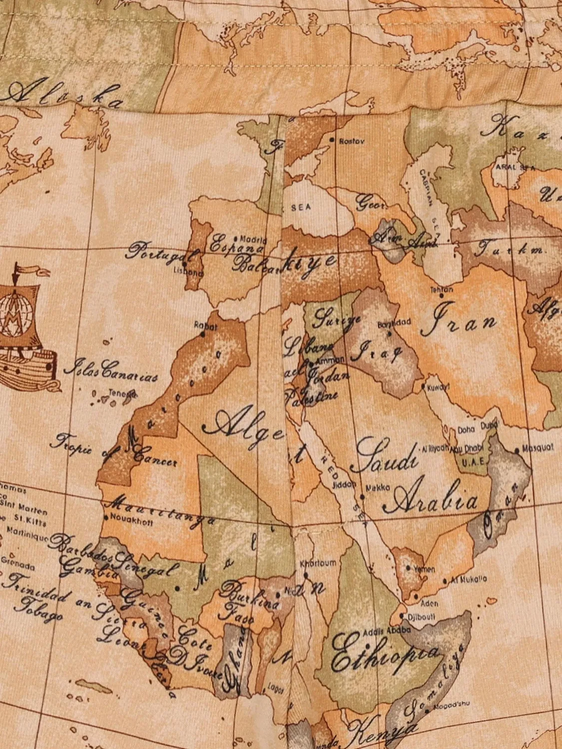 Шорты с принтом Geo Map Alviero Martini Kids, нейтральные цвета — фото 3