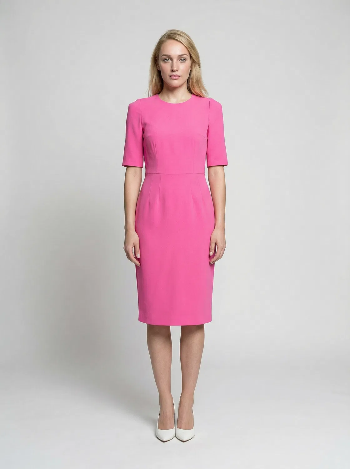Женское платье с коротким рукавом Pink Acetate Casual Dress Dolce & Gabbana, Pink