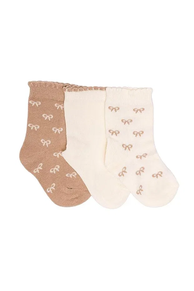 Детские носки для девочек с принтом Hellobaby Ebebek Hello Baby, Beige Printed