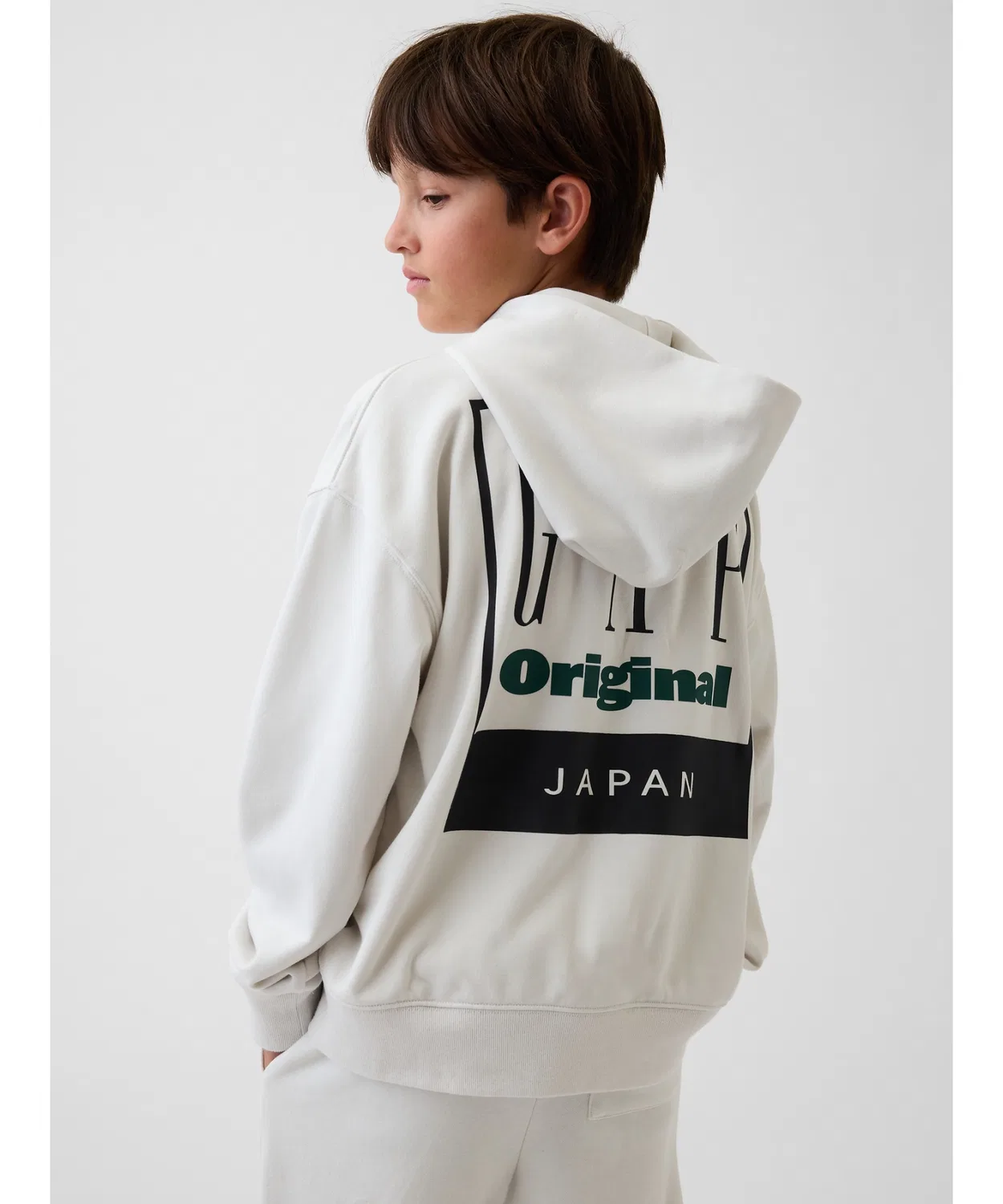 Детский свитшот-худи с длинным рукавомVintage Soft French Terry GAP Logo GAP, Navy — фото 2