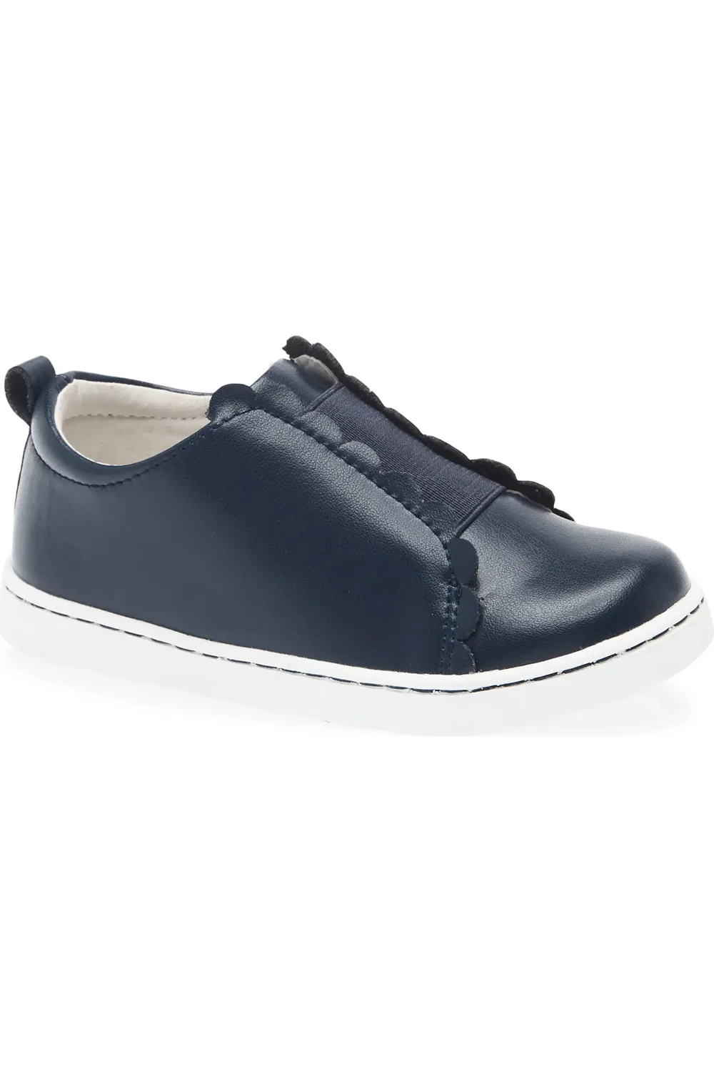 Детские кеды slip-on с отделкой гребешком Phoebe L'AMOUR, темно синий