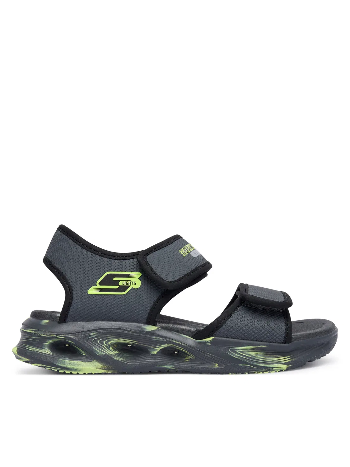 Сандалии для мальчика Sola Glow Sandal Skechers, серый