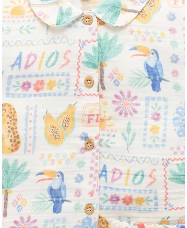 Детский комплект для новорожденных с принтом Postcard Set Purebaby, Postcard Print — фото 2