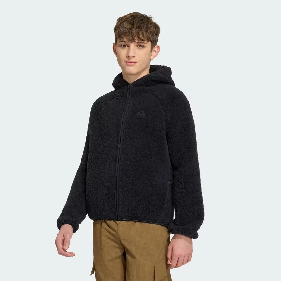 Детский свитшот с капюшоном Terrex Xploric Full Zip adidas, Черный — фото 3