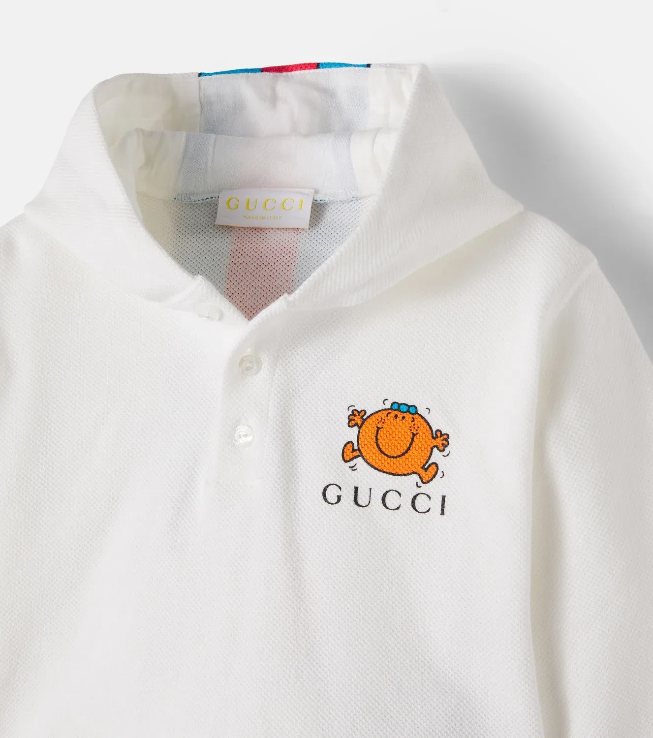 Худи с капюшоном из смесового хлопка Kids x Mr. Men Little Miss Gucci Kids, белый — фото 4